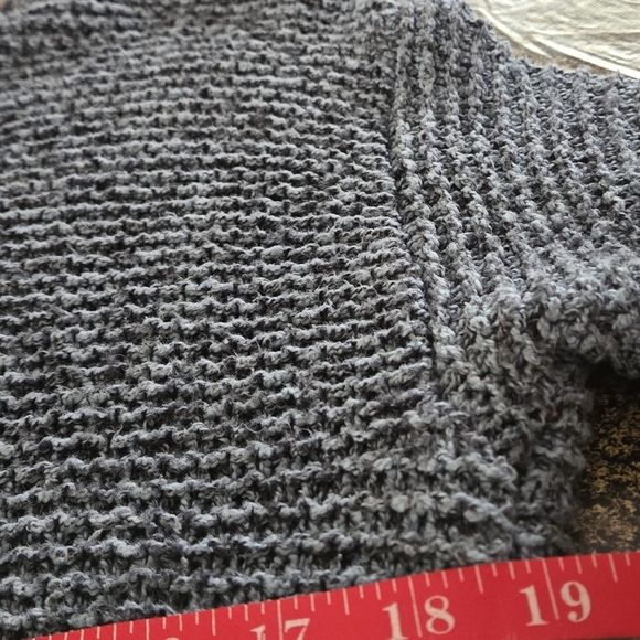 J.Jill Pure Jill Women's Blue Knit Sweater Tunic Length Hi Lo Hem Women M - Picture 7 of 12